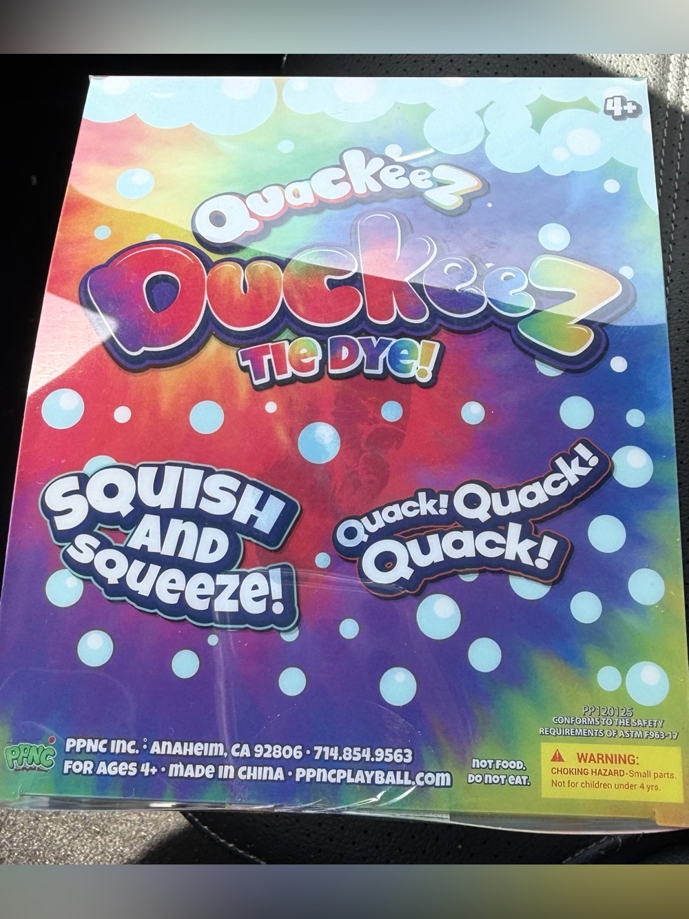 Squinkeez Tie Dye Squish Duck Toy New Viral Edition - Picture 4 of 5